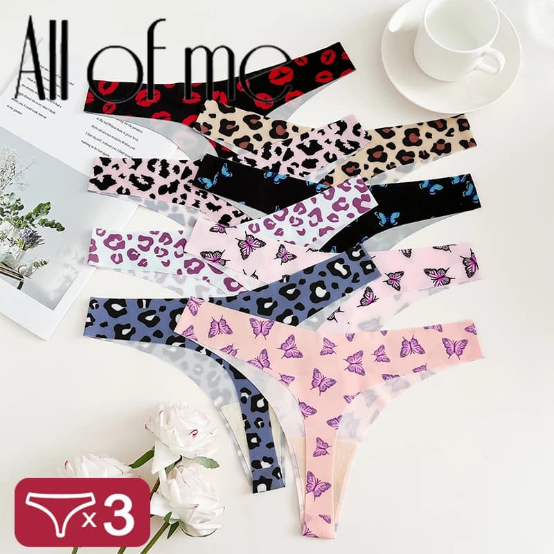 3ks/sada sexy tangá pro ženy barevné bikiny dámské spodní prádlo T-back kalhotky bezešvé kalhotky s nízkým pasem