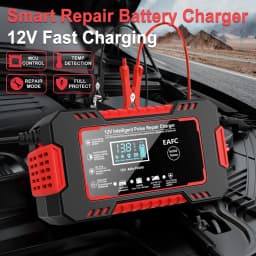 Univerzální nabíječka autobaterií Eafc 12V 8A 12V 6A Inteligentní pulzní nabíječka pro opravy motocyklů pro olověné baterie Lifepo4 - náhled 5