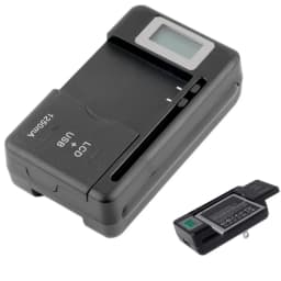 Universal Mobile Battery Charger LCD Display Indicator Screen Dual Support USB-Port For Cell Phone C