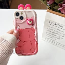 Pouzdro TPU s kreslenými panenkami 3D ušima, vlnité, pro Samsung A15 A25 A35 A55 A07 A17 A06 A16 A26 A36 A56 A05S A14 A24 A34 A54 A13 A23 - náhled 3