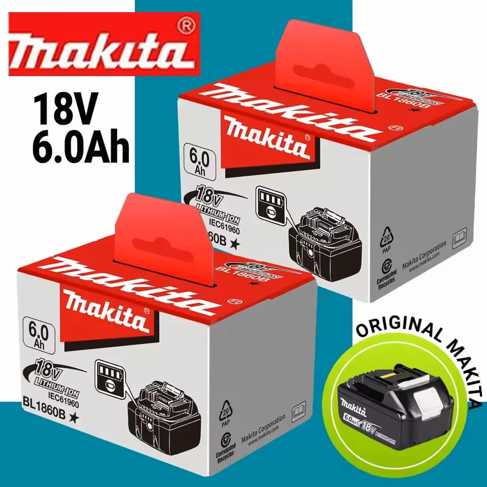 Akumulátorový akumulátor pro nářadí Makita 18V BL1860 BL1850B 6,0 Ah 6000 Ah nabíječka a šroubovák 21V záložní akumulátor pro elektrické nářadí