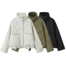 Women Cotton-padded Jacket Thickened Standing Collar Loose Warm Winter Coat Female Outwear Jacket Fa
