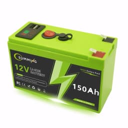 12V Lithium Battery 150Ah LiFePO4 5000+ Deep Cycles Built-in BMS,10-Year Lifetime,Radio, Kayak Fish 