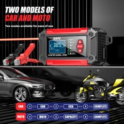 Nový 2v1 chytrý tester autobaterií, nabíječka, analyzátor autobaterií pro olověné, kyselinové, AGM, gelové, lithiové, LiFePo4 baterie - náhled 3