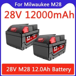 For Milwaukee 28V 12.0Ah M28 Battery Li-Ion Replacement Battery For Milwaukee 28V M28 48-11-2830 073