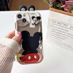 Pouzdro TPU s kreslenými panenkami 3D ušima, vlnité, pro Samsung A15 A25 A35 A55 A07 A17 A06 A16 A26 A36 A56 A05S A14 A24 A34 A54 A13 A23 - náhled 4