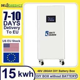 DIY 48V LiFePO4 Battery Obudowa Box Case with JK 16S 200A Smart BMS 2A Active Balancer 4.3 inch LCD 