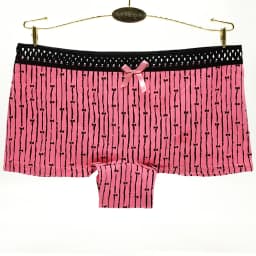 Sexy dámské kalhotky bavlněné chlapecké kraťasy kawaii spodní prádlo transparentní krajkové spodní prádlo s potiskem motýlů 3 ks/sada - náhled 4