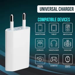 5V/1A USB cestovní nabíječka pro domácnost 1-5 ks EU zástrčka napájecí adaptér do zásuvky nabíječka mobilního telefonu napájecí adaptér pro iPhone Samsung Xiaomi 14 - náhled 4