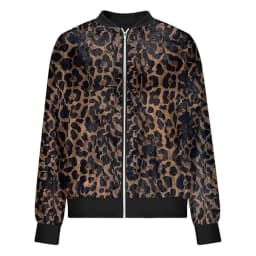 Dámské bomber bundy větších velikostí s leopardím potiskem a dlouhým rukávem, zapínání na zip, falešný výstřih, baseballové kabáty, trendy streetwear, ležérní outfity - náhled 4