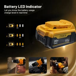 Nová 100% originální baterie DCB200 20V pro elektrické nářadí Dewalt DCB609 60V baterie 18,0 Ah DCB205 DCB206 - náhled 5