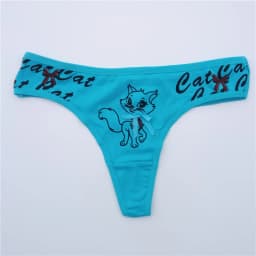 Sexy módní tanga s kočičím potiskem a kresleným potiskem, dívčí kalhotky, paní bavlněné spodní prádlo, dámské kalhotky, velikost ML XL, 5 ks/sada - náhled 3