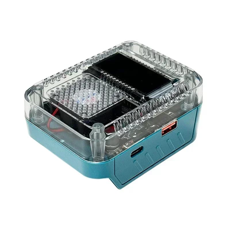 Digitální displej, adaptér s lithiovou baterií pro Makita, DeWalt, Milwaukee, M18, nabíječka s USB-C a powerbankou 138 W