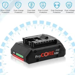 Náhradní baterie 18V Bosch ProCORE Premium Series, nová baterie 21700, vhodná pro BOSCH BAT609, BAT618, GBA18V 10Ah - náhled 5