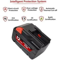 For Milwaukee 28V 12.0Ah M28 Battery Li-Ion Replacement Battery For Milwaukee 28V M28 48-11-2830 073