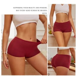 Dámské kalhotky, bavlněné bezešvé sportovní boxerky, spodní prádlo, dámské jednobarevné kalhotky, útulné spodní prádlo, intimní kalhotky XS-XL - náhled 3