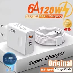 120W Super Fast Charger Pro Adapter Original Fast Charger USB-C PD 3.0 QC 4.0 For Xiaomi 13 12 Redmi