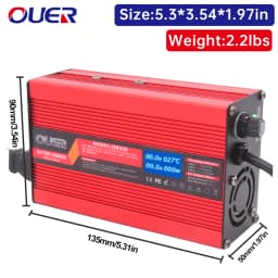 54,6 V 5 A Inteligentní nabíječka lithiových baterií Usd pro 48 V 13S Li-ion baterie s OLED displejem Rychlonabíječka - náhled 2