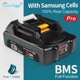 Waitley Battery Pro For Makita 18V Power Tools Rechargeable batteries With Samsung cells / Replaceme
