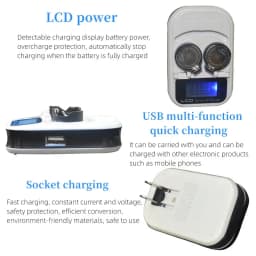 Nabíječka baterií s LCD displejem pro LIR2016 2025 2032 ML2016 2025 2032 knoflíkové baterie USB multifunkční nabíjecí zařízení - náhled 3
