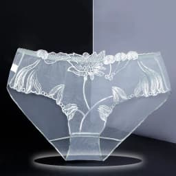 Sexy Lace Panties Briefs Mesh Hollow Flower Embroidery Low-Waist Transparent Female Lingerie Ultra-T