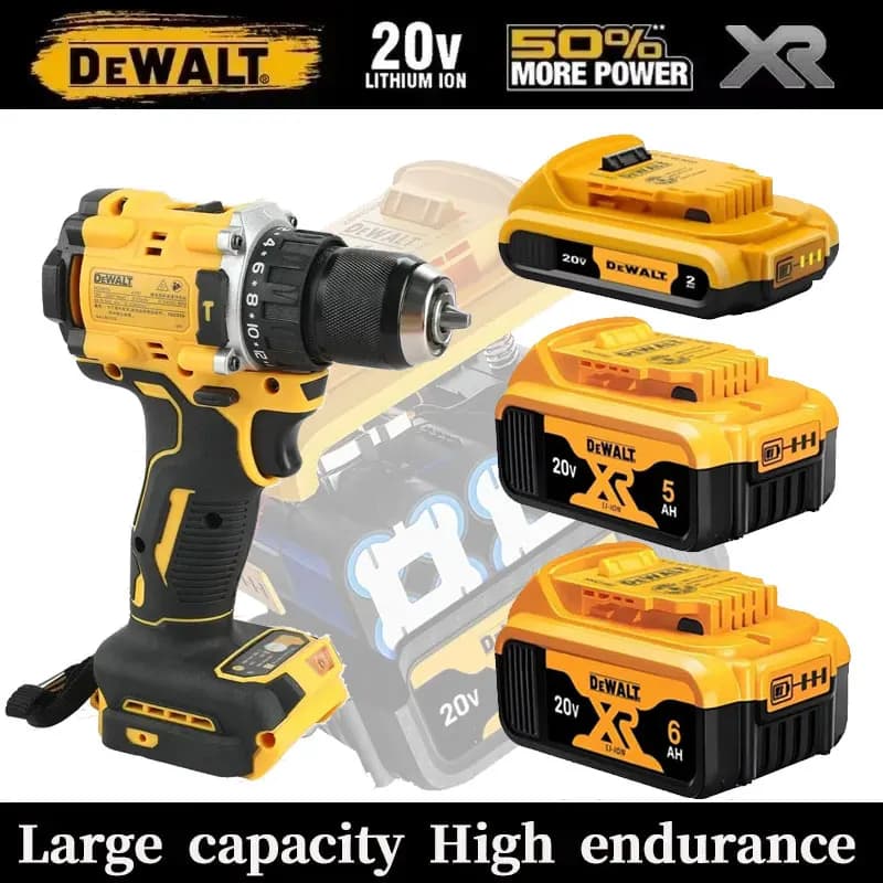 DEWALT 20V baterie 6AH dobíjecí lithium-iontová nabíječka baterií DCB118 Bezkartáčový elektrický šroubovák Vrtačka DCD805 elektrické nářadí