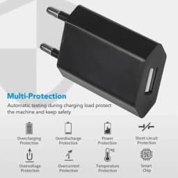 1-3ks EU zástrčka 5V 1A USB nástěnná nabíječka mobilního telefonu přenosný nabíjecí blok cestovní napájecí adaptéry pro iPhone Samsung Xiaomi Huawei - náhled 5