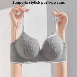 6cm ztluštěná push-up podprsenka pro malý hrudník, bez kostic, bez ocelových kroužků, protiskluzové vycpávky, bezešvá, neviditelná, nastavitelná ramínka - náhled 5