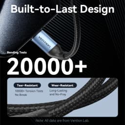 Vention PD 240W USB Type-C na Type-C 5A 48V Rychlonabíjecí Kabel Datový Kabel CarPlay Kabel pro iPhone 17 Samsung S24 Macbook - náhled 5