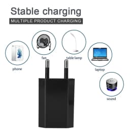 1-3ks EU zástrčka 5V 1A USB nástěnná nabíječka mobilního telefonu přenosný nabíjecí blok cestovní napájecí adaptéry pro iPhone Samsung Xiaomi Huawei - náhled 3