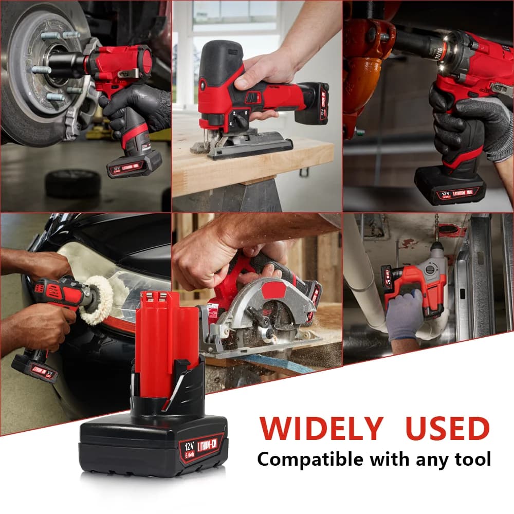 PRO Milwaukee M12 Baterie Náhrada za Milwaukee Dobíjecí Li-ion Baterie 12V 3-6Ah 48-11-2460 48-11-2412