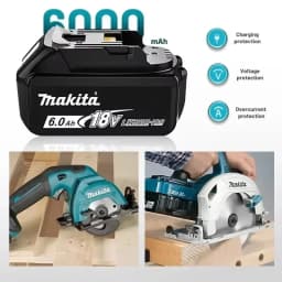 100% originální baterie Makita, 18V 5,0Ah/6,0Ah lithiová baterie, Makita DTW700 DDF487 DGA404 DTD173 DJV182 18V baterie pro elektrické nářadí - náhled 2