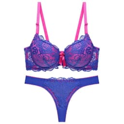 New Sexy Women Bras Set Push Up Underwear 34/75 36/80 38/85 40/90 42/95 ABCDE Cup Plus Size Lace Lad