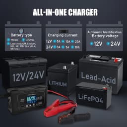 10A/20A 12V 24V nabíječka autobaterií plně automatická pulzní nabíječka pro opravu olověných lithiových baterií Lifepo4 AGM - náhled 4