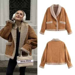 Warm Printed Color Blocked Single Breasted Women's Jacket Autumn Winter Pocket Long Sleeved Coat 202