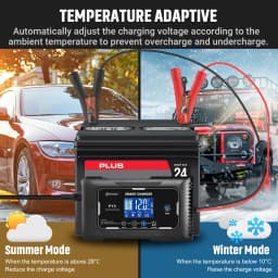 HTRC 12V/24V nabíječka autobaterií 15A automatická nabíječka pro lithiové, LiFePO4, AGM, gelové olověné baterii do auta - náhled 6
