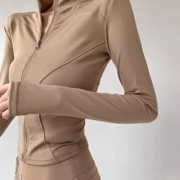 Dámská rychleschnoucí sportovní bunda Sun, přiléhavý top, jóga, bunda s dlouhým rukávem a zipem, běžecká fitness bunda, velikost S-3XL - náhled 4