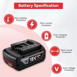 Originální pro 18V baterii Bosch, záložní baterie 18V a 12000mAh, profesionální systém Draadloze, nástroj BAT609 GBA18V80 - náhled 2