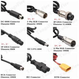 67,2 V 3 A Inteligentní nabíječka lithiových baterií 16Series pro 60 V Li-ion nabíječku baterií GX16/XLR/DC/GX12/RCA Vysoce kvalitní konektor - náhled 5