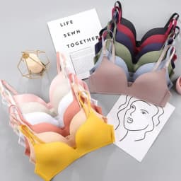 Dámské bezešvé podprsenky bez kostic, sexy spodní prádlo, dívky, studentky, prodyšné, tenké, 12 barev, podprsenky, dámská podprsenka, prodyšná, shromážděná - náhled 6