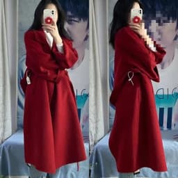 Plus Size Women's Mid-Length Woolen Coat Knee-Length Overcoat Autumn Winter New Style Miniature Kore