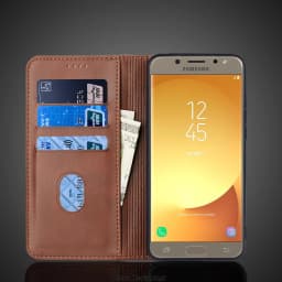 Magnetické kožené pouzdro pro Samsung Galaxy J5 2017 J530F J530, flipové pouzdro, peněženka, taška, pouzdro, kryt, coque - náhled 5