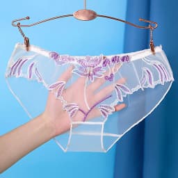 Sexy krajkové kalhotky, síťované duté květinové výšivky s nízkým pasem, průhledné dámské spodní prádlo, ultra tenké bezešvé spodní prádlo - náhled 2