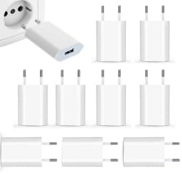 10Pcs EU Plug AC 5V 1A USB Wall Charger Universal Portable Travel Power Adapter For Samsung Huawei i