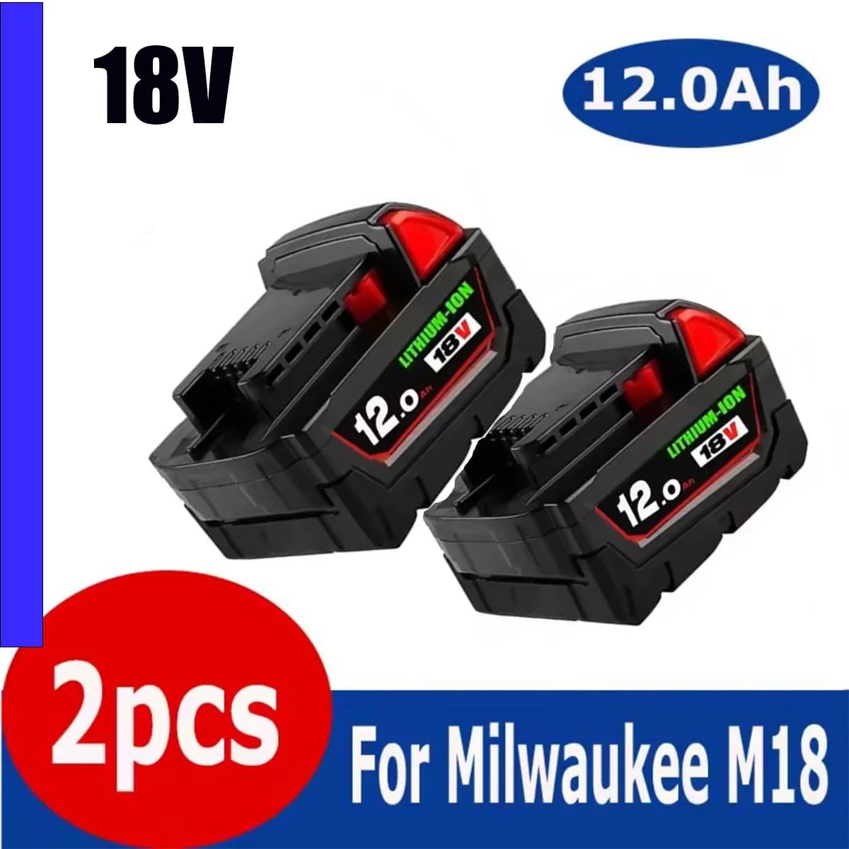 NOVÁ 18V 12000mAh Náhradní lithiová baterie pro Milwaukee M18 48-11-1850 48-11-1860 48-11-1840 48-11-1828 48-11-1820