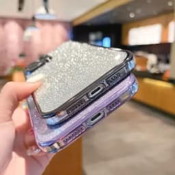 Luxusní třpytivé pouzdro s gradientním pokovením pro Samsung Galaxy A53 A52 A50 A34 A33 A32 A31 A70 A71 A72 A73 A23 4G5G silikonový zadní kryt - náhled 4