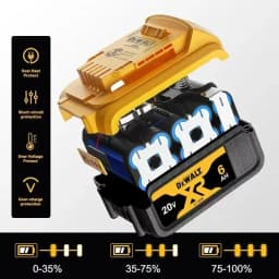 DEWALT 20V baterie 2~6AH dobíjecí lithium-iontová nabíječka baterií DCB118 Bezkartáčový elektrický šroubovák Vrtačka DCD805 elektrické nářadí - náhled 3