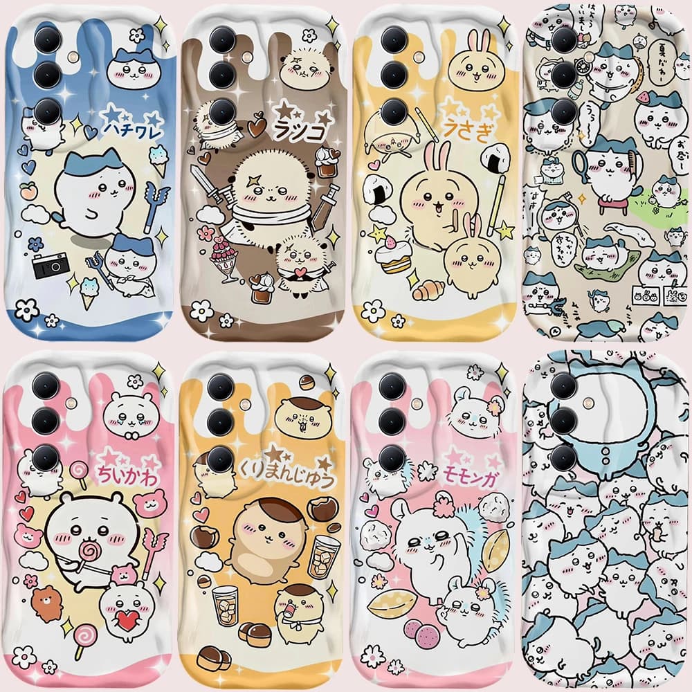 Pouzdro s motivem japonských komiksů Chiikawas 3D Wave pro Samsung A73 A72 A71 A55 A54 A53 A35 A34 A33 A25 A24 A23 A15 A14 A13 A05 4G 5G