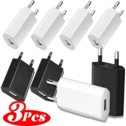 1-3pcs EU Plug 5V 1A USB Wall CellPhone Charger Portable Charging Block Travel Power Adapters for IP