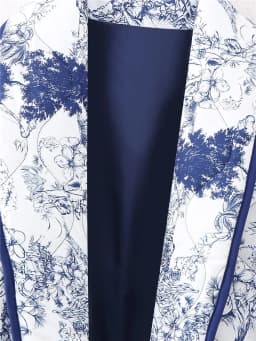Dámská ležérní modrá bavlněná bunda s potiskem 2023 Podzimní a zimní dámské teplé bundy s kapsami, dámské high street oversized outfit - náhled 4